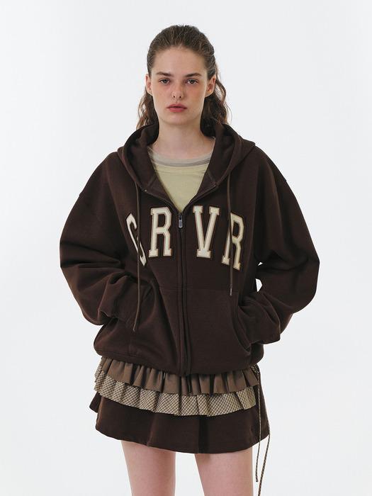 25FW GRVR OVER HOODIE ZIP-UP (BROWN)