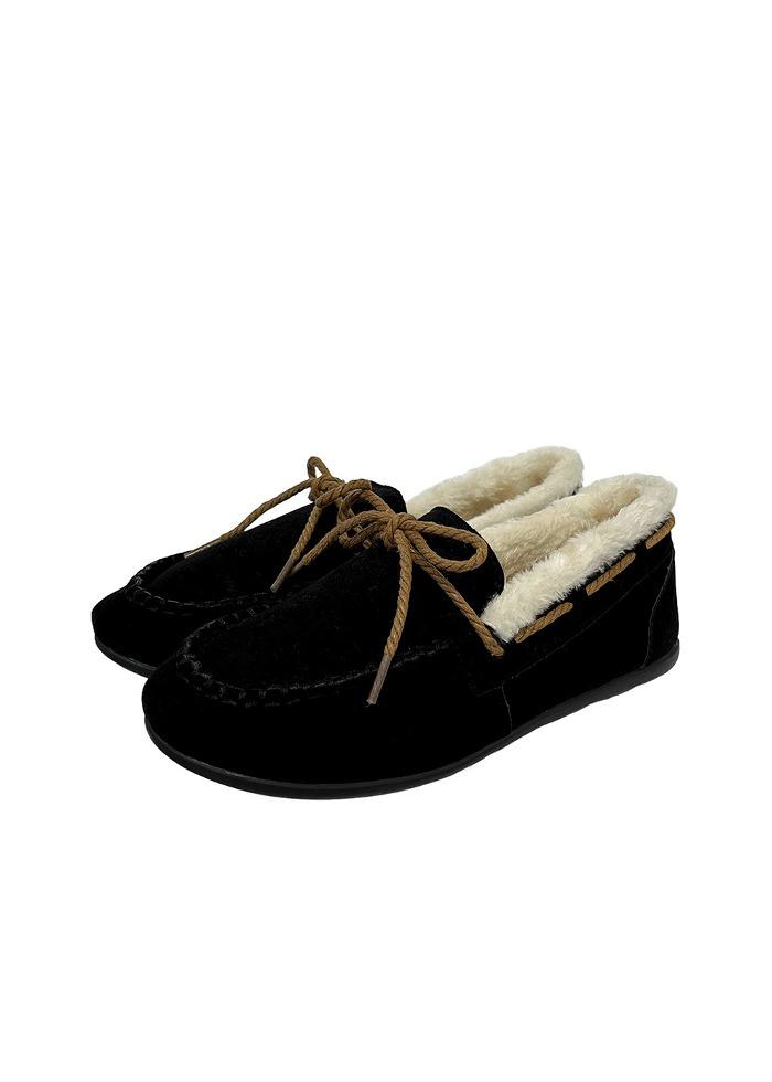 NO.204 BLACK ROPE RIBBON LOAFER