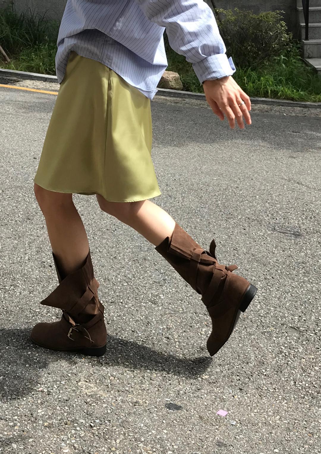 PREFRITT : Olive Silky Skirt
