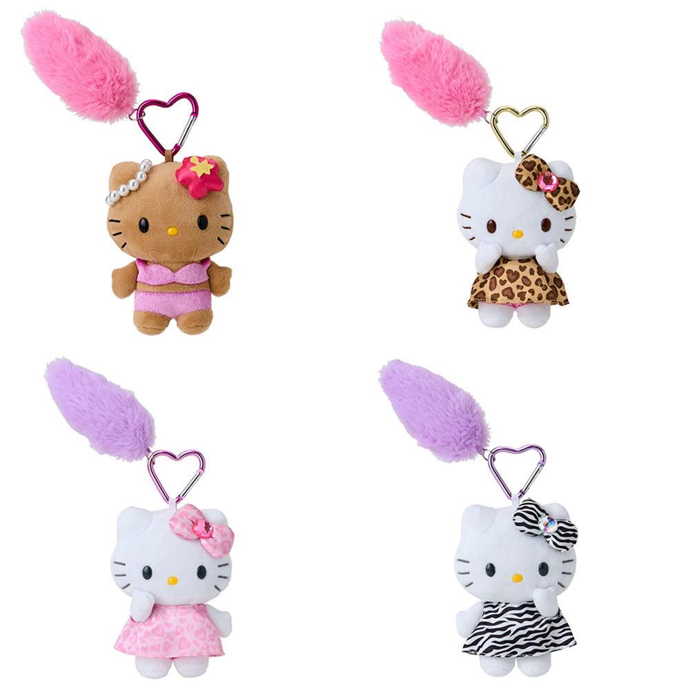 산리오 헬로키티 고고걸 갸루 콜렉션 꼬리가 달린 마스코트 홀더 인형 키홀더 키링