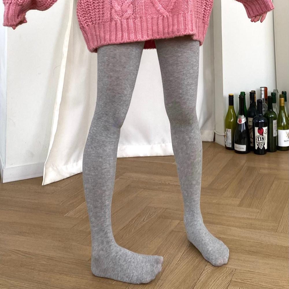 데일리 면 스타킹 타이즈 그레이 블랙 아이보리 화이트