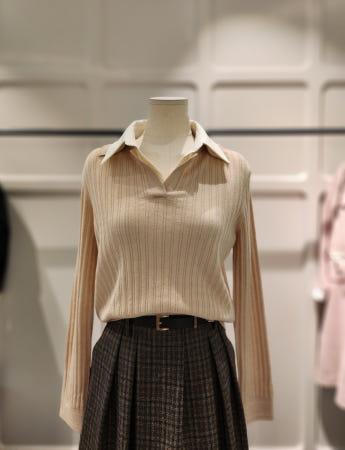 이런 상품 어때요? [쥬크] 레이어드 카라 슬림핏 골지 니트 (Z244KSK018)