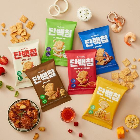 헤이바디 단백칩 50g 6종 택1(어니언 / 레드페퍼 / 스위트콘 / 피자 / 오징어 / 치킨)
