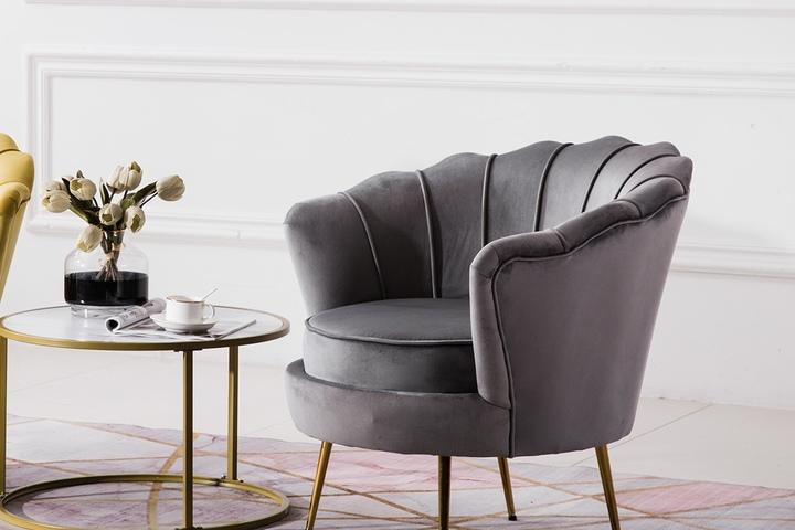 머메이드 벨벳 골드 북유럽 인테리어 포인트 패브릭소파 1인용