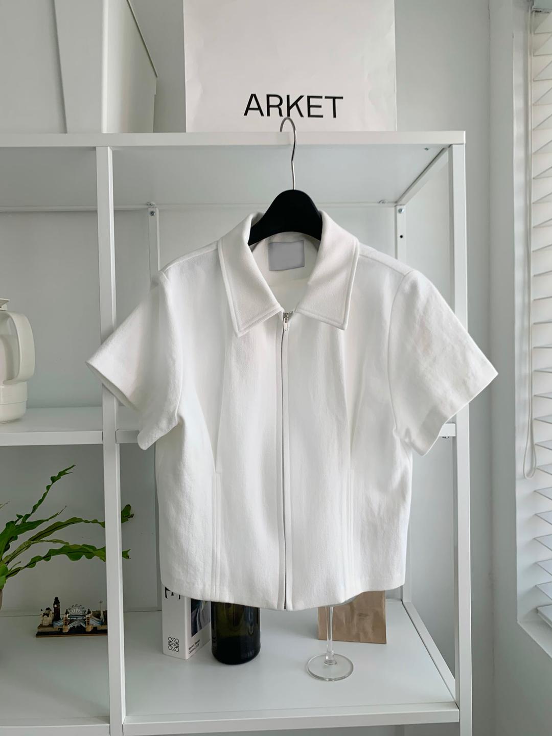 볼륨 라인 집업 셔츠 (2 colors)