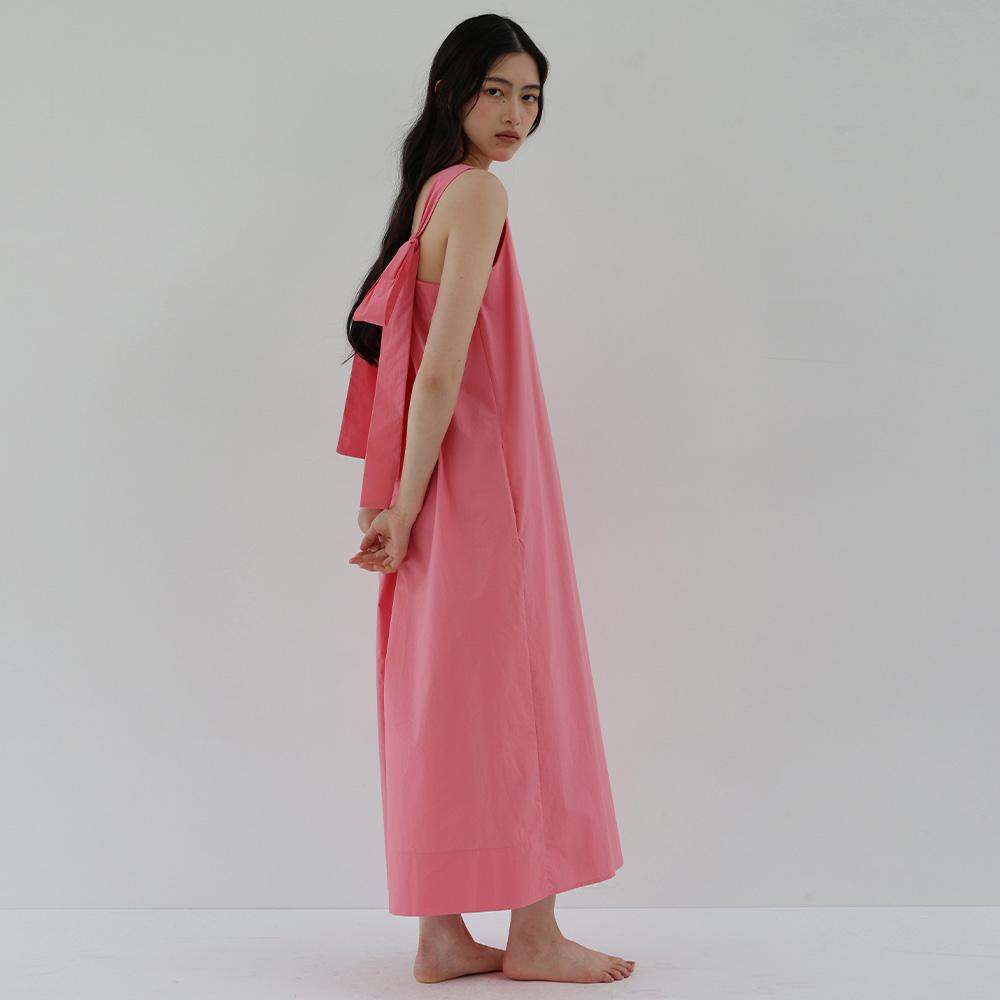[9/2 예약배송]_V-neck back string dress_pink