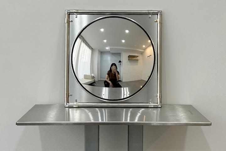 Convex Silver Steel Module Mirror 실버 볼록 모듈 미드센츄리거울