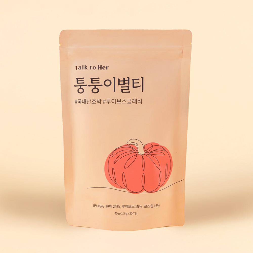 퉁퉁이별티 1팩, 루이보스티 호박차 임산부 차 선물 가벼운 하루가 필요할 때
