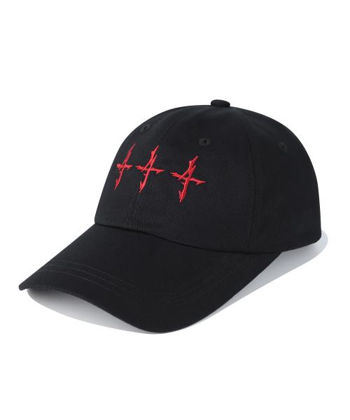 444 Logo Cotton Ball Cap - Black