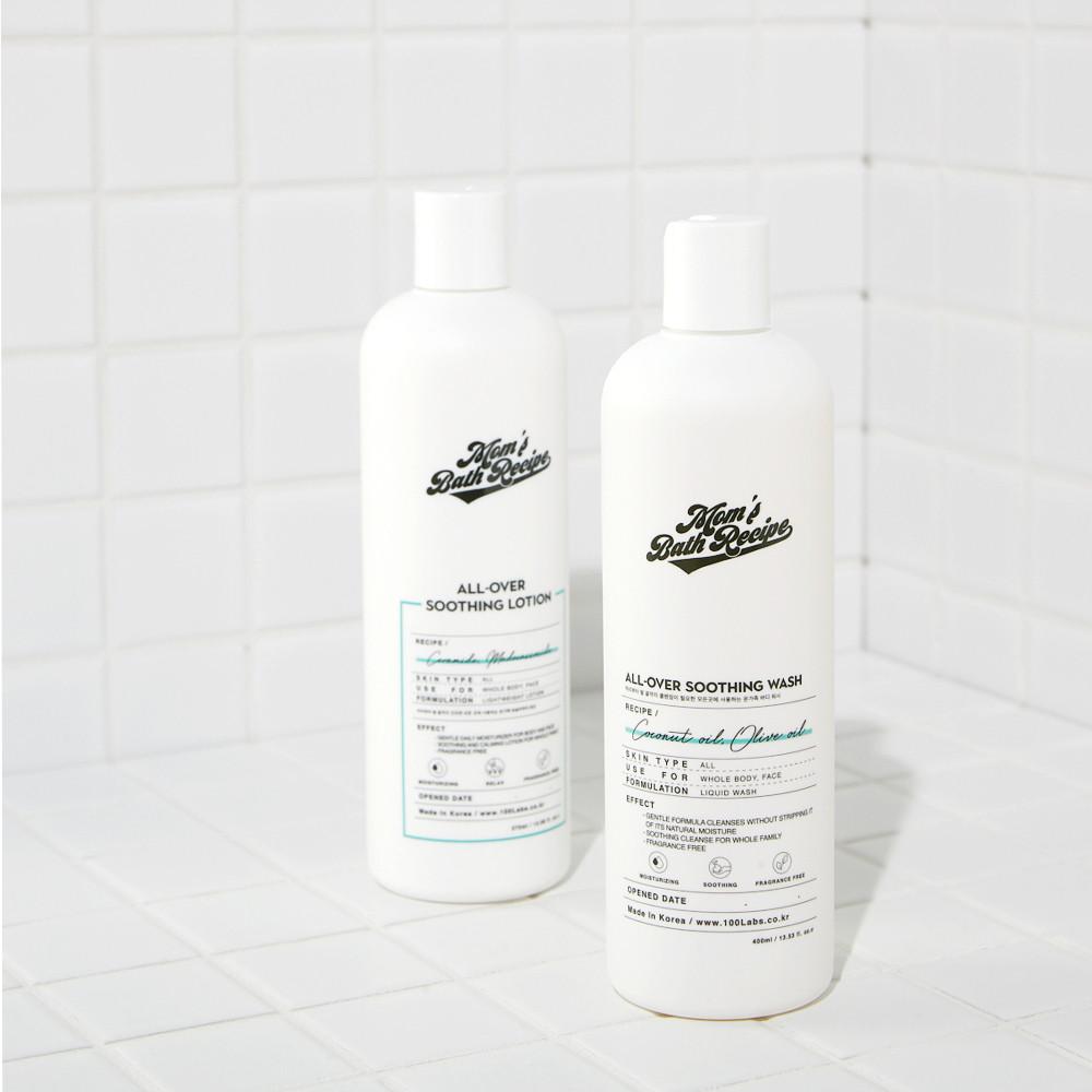 올오버 수딩 2종 세트 (워시1개+로션1개) + [단독사은품] 클렌징 타올