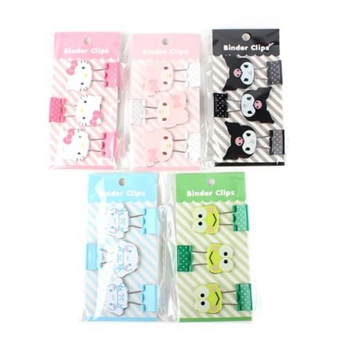 산리오 얼굴모양3P클립7658