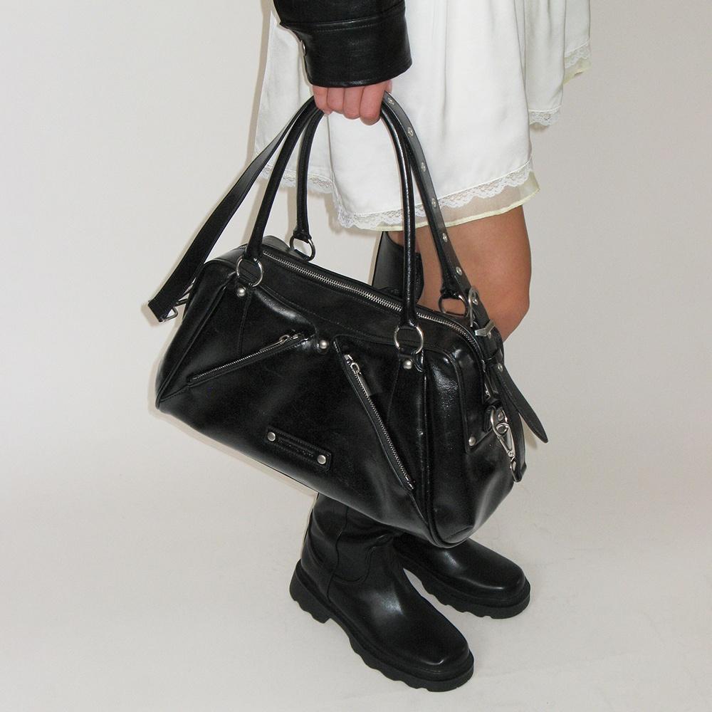 Faux Leather M.O.S Bag (BLACK)