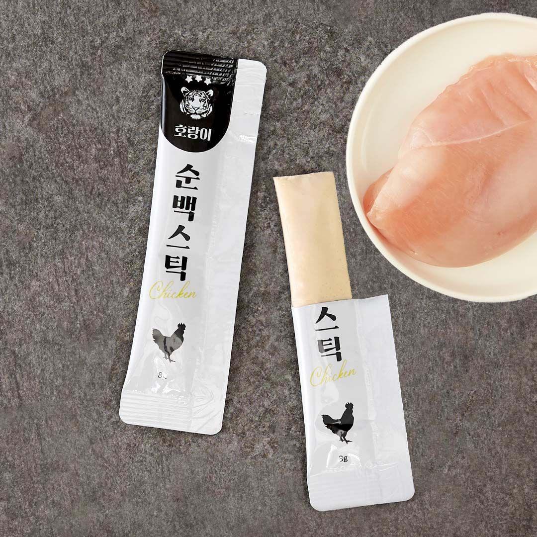 [주말특가][체험팩] 호랑이 순백스틱 닭 8g*1p