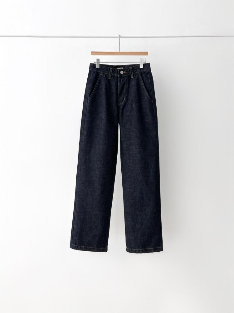 carol 캐롤 프렌치 데님 팬츠 코튼 일자 생지 청바지