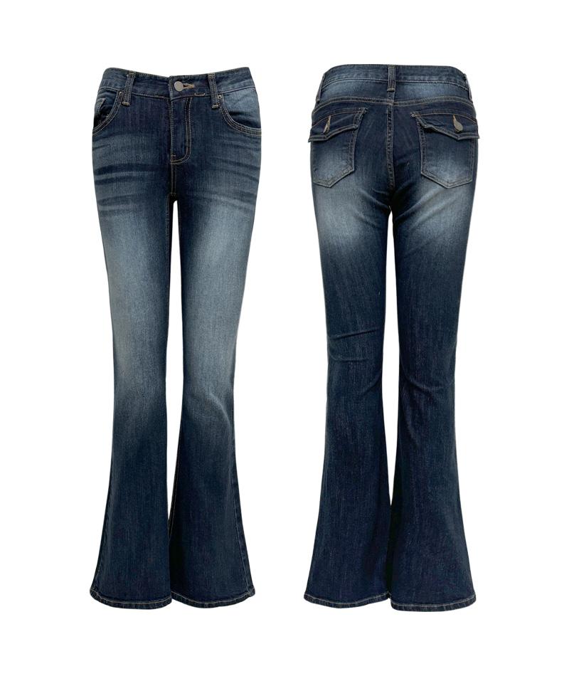 포켓 워싱 데님 팬츠