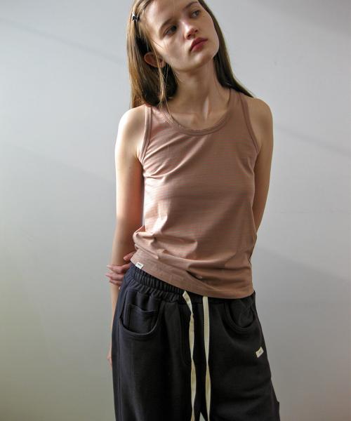 Stripe comfort sleeveless, orange