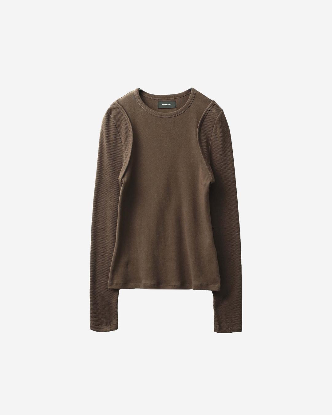 LINE LONGSLEEVE V3 (BROWN)