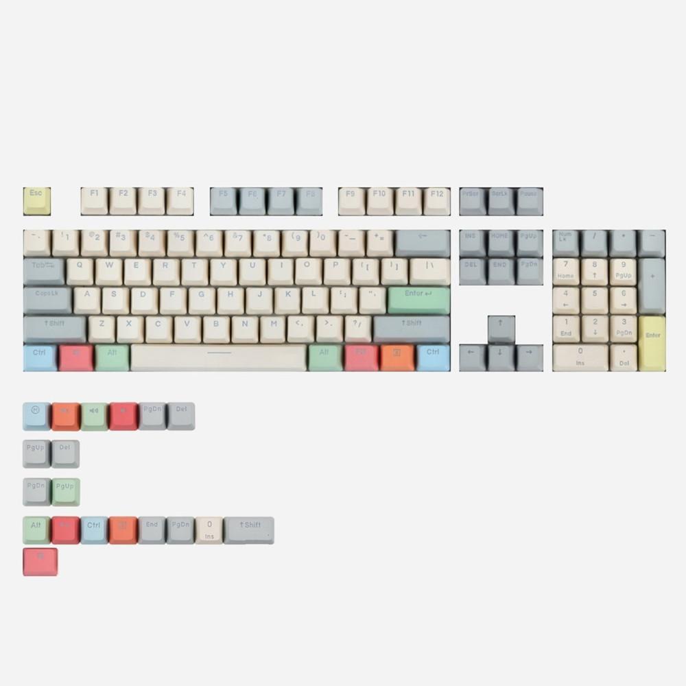 하이엔드 캔버스 LED투과 키캡 PBT OEM 이중사출 정각 / 측각 (3가지), 측각 134키