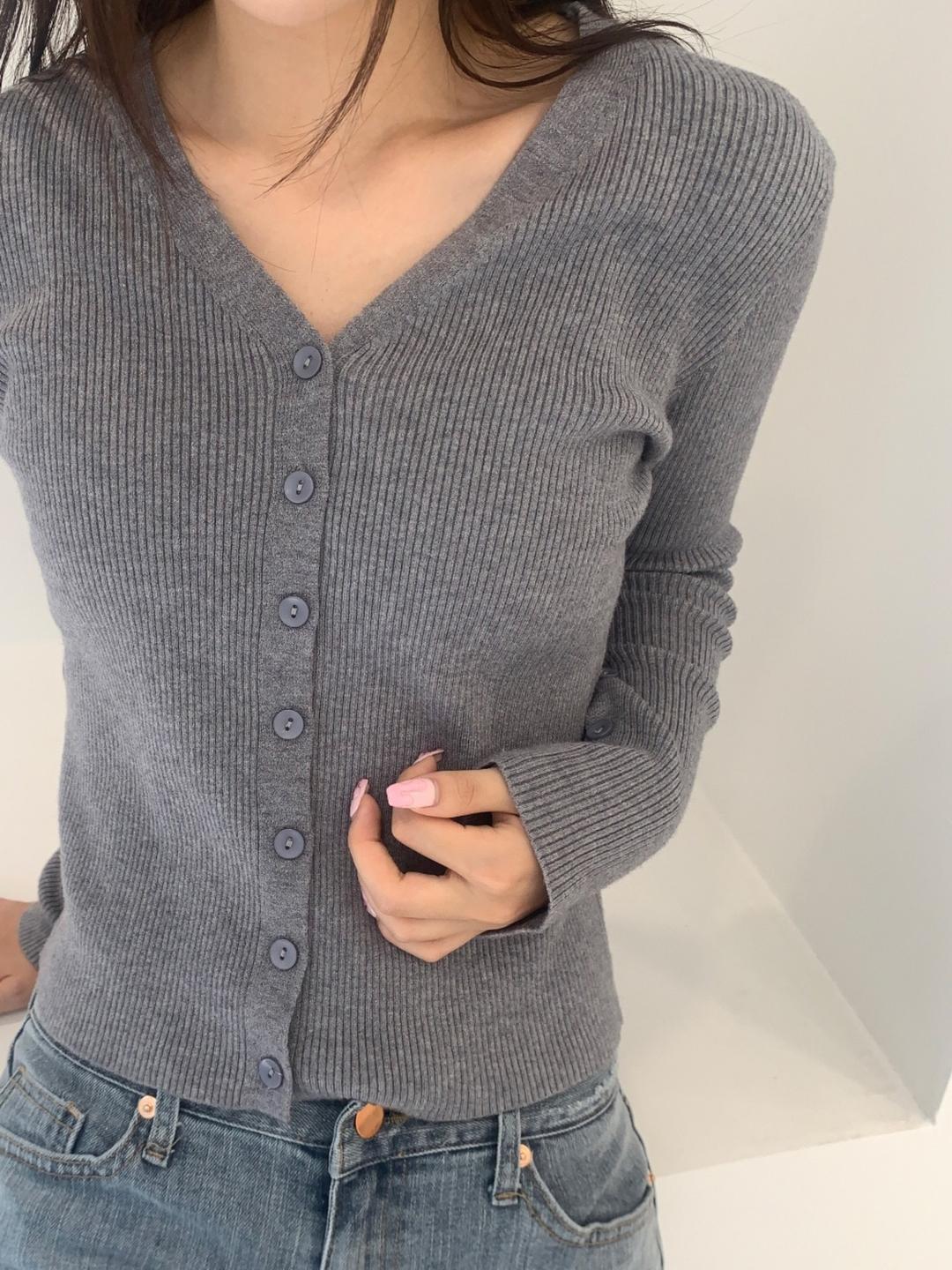 옵텐소 {Best} hero ribbed button cardigan (4color)