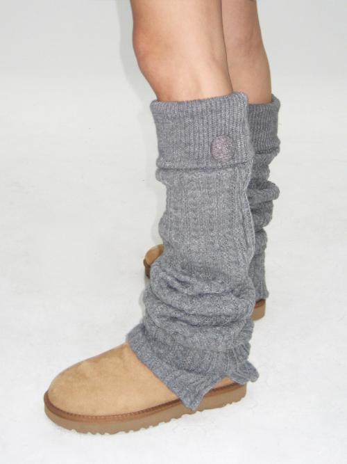 Cozy Button Leg Warmer Grey