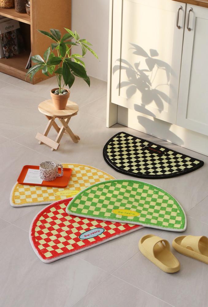[차밍터틀] 체커보드 발매트 4color 미니 러그