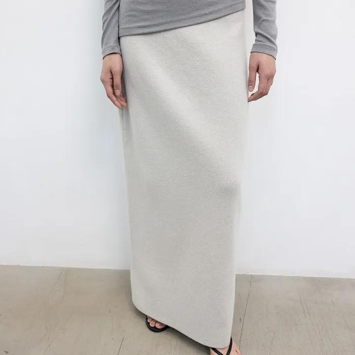 [29CM 단독][예약배송 11/10]STRING STRAIGHT KNIT SKIRT [GRAY]