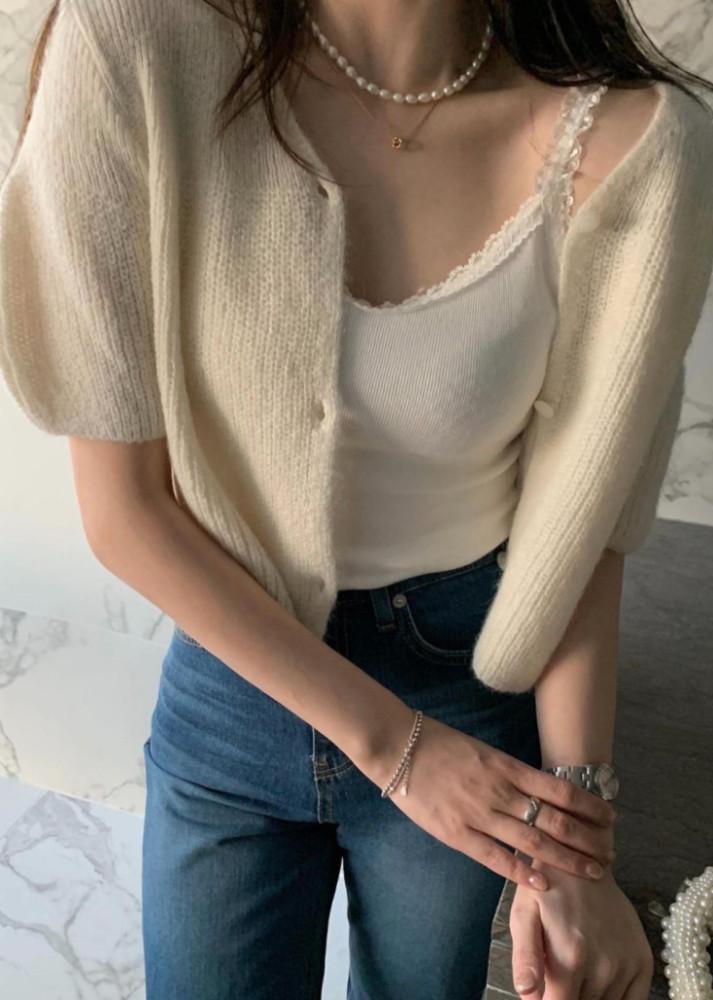 (쿠폰) pyt 레이스 끈나시 프리티영띵 해피디너