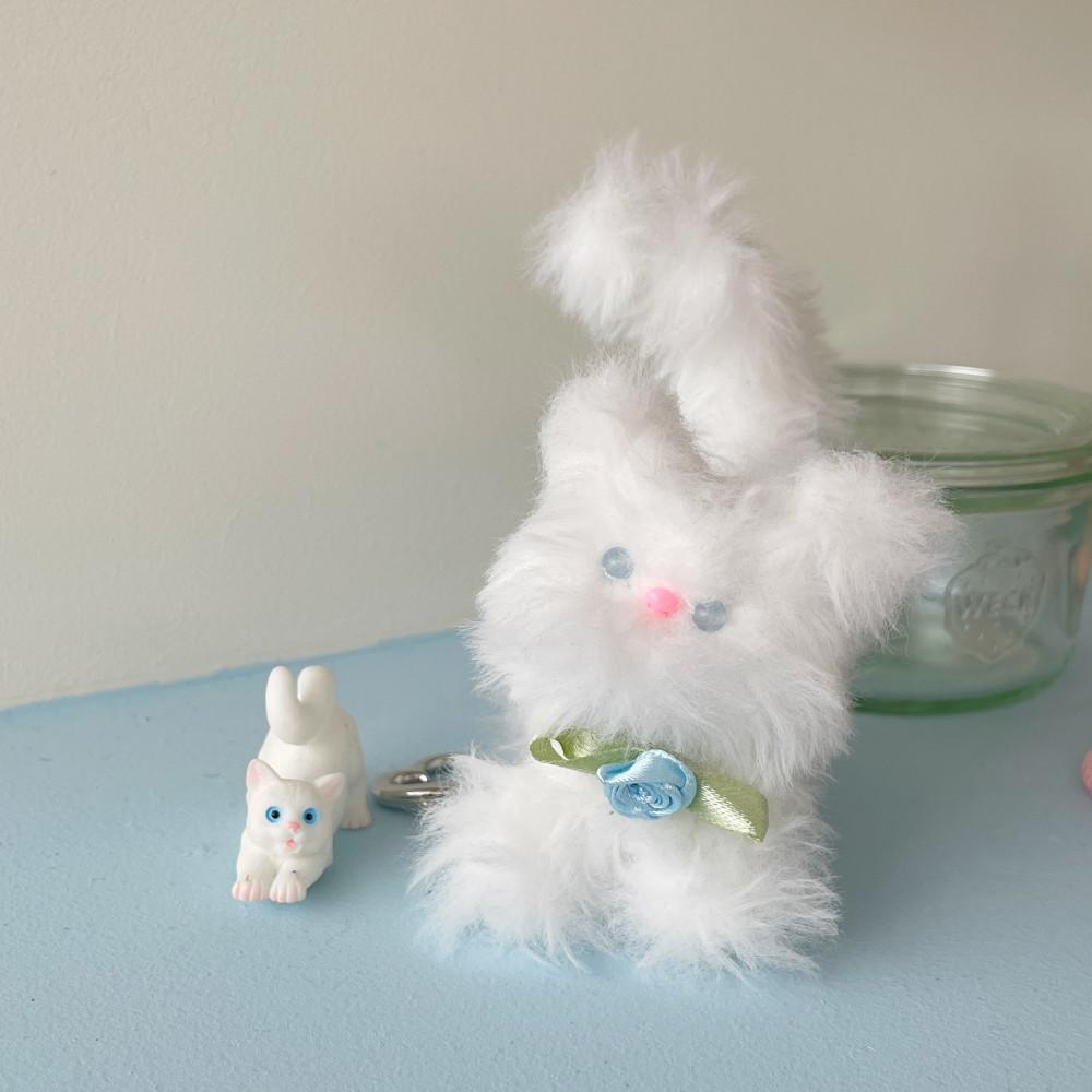 하얀 고양이 시로 모루인형 키링 키홀더