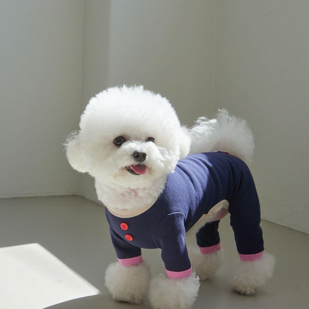 장난꾸러기  베베 수트 핑크네이비