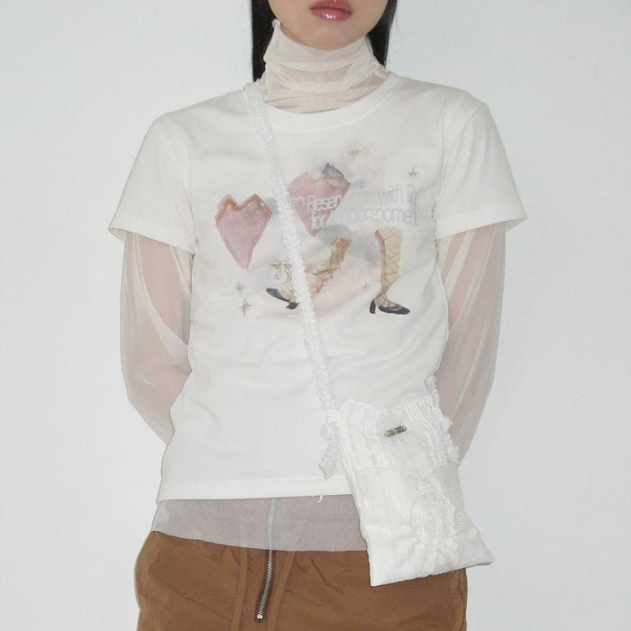 Soft Embroidery T-Shirt [Off White]