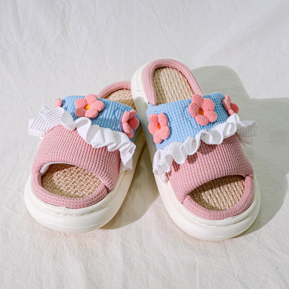 꽃무늬 층간소음 실내화 사무실 학교 거실화 임산부 산후조리원 푹신한 구름 쿠션 슬리퍼