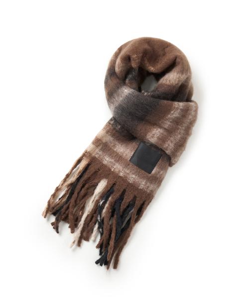테네르(TENER)  Checkered Long muffler-Brown - 사이즈 & 후기 | 무신사