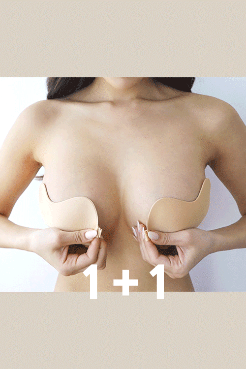 [1+1] 가슴골메이커 접착식 누브라 수영복 비키니 누드브라