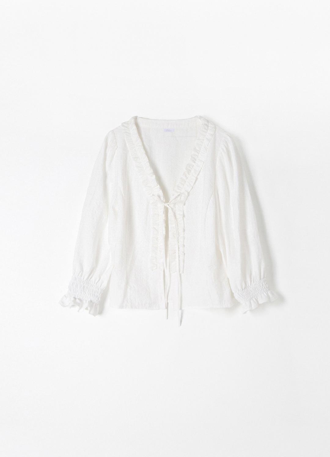 4TH Lunette Ribbon Blouse