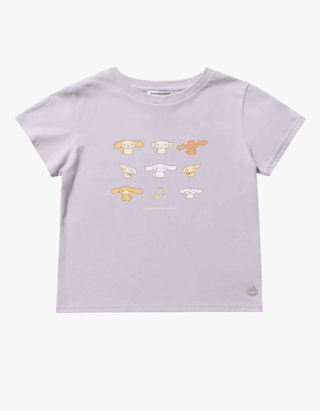 Cinnamoroll Friends T Shirt - Purple Grey