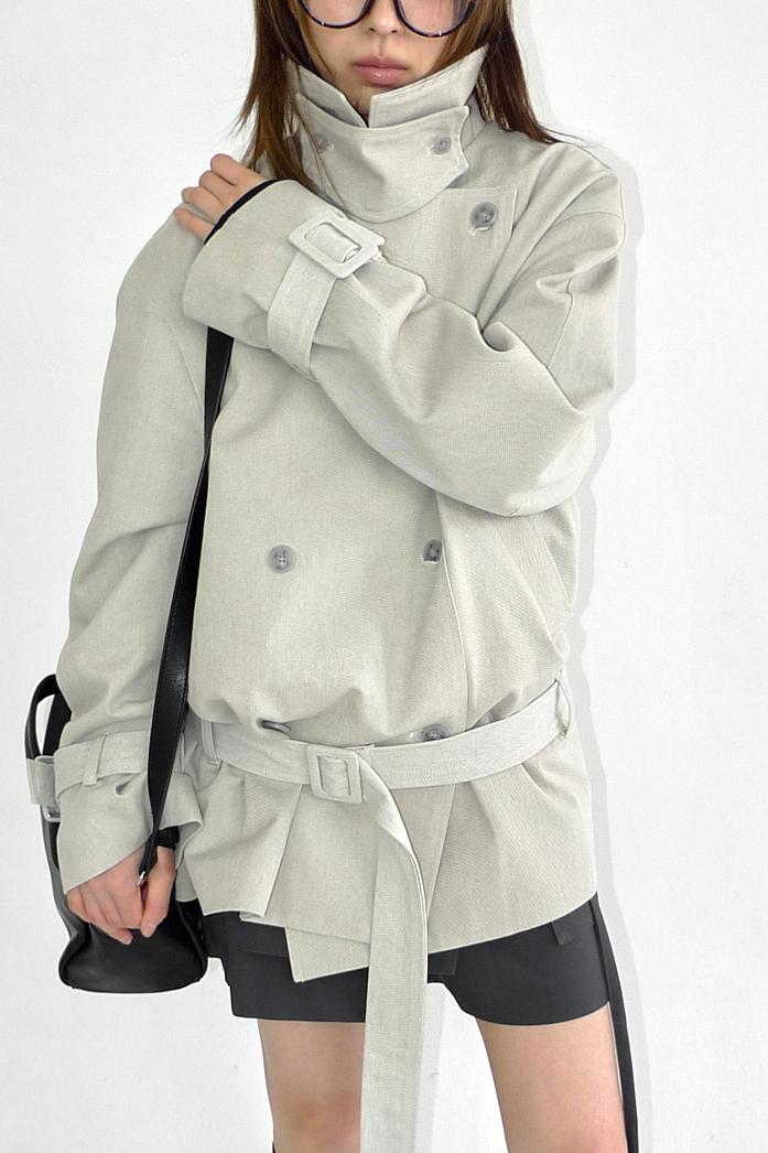 DOUBLE HALF TRENCH COAT