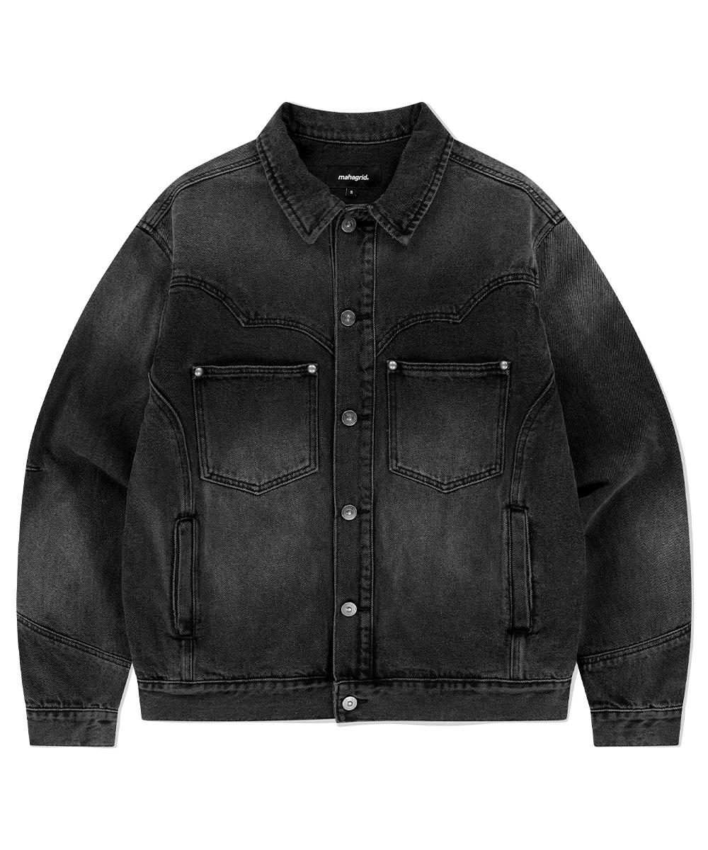 WESTERN DENIM JACKET [BLACK]