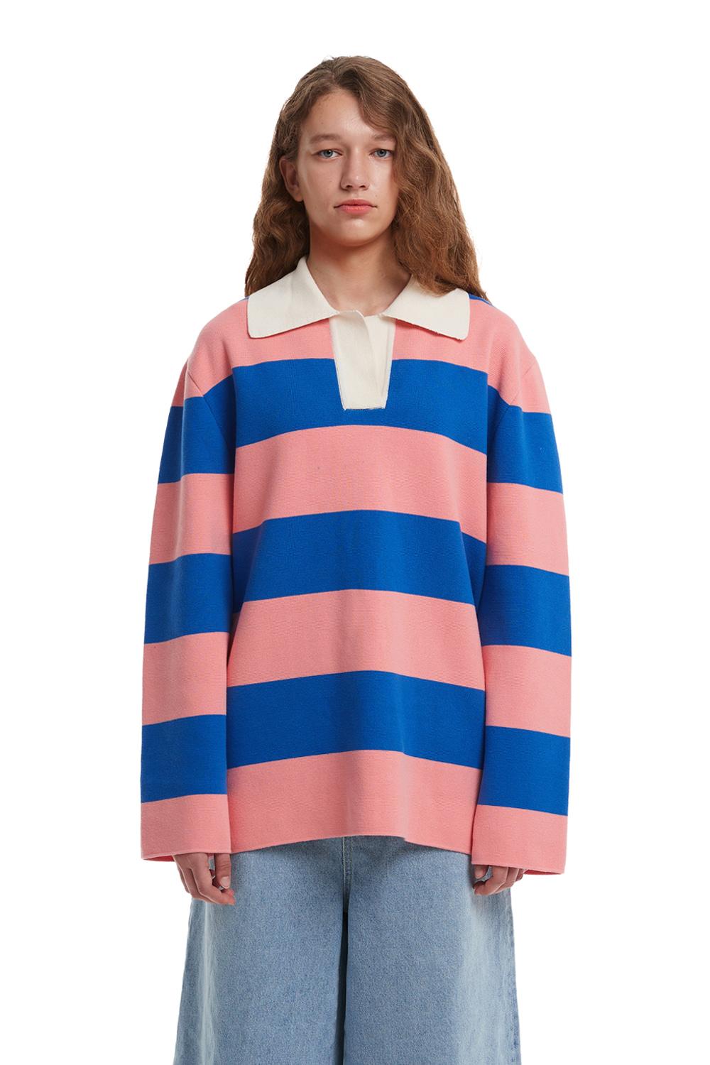 Stripe Polo Sweater
