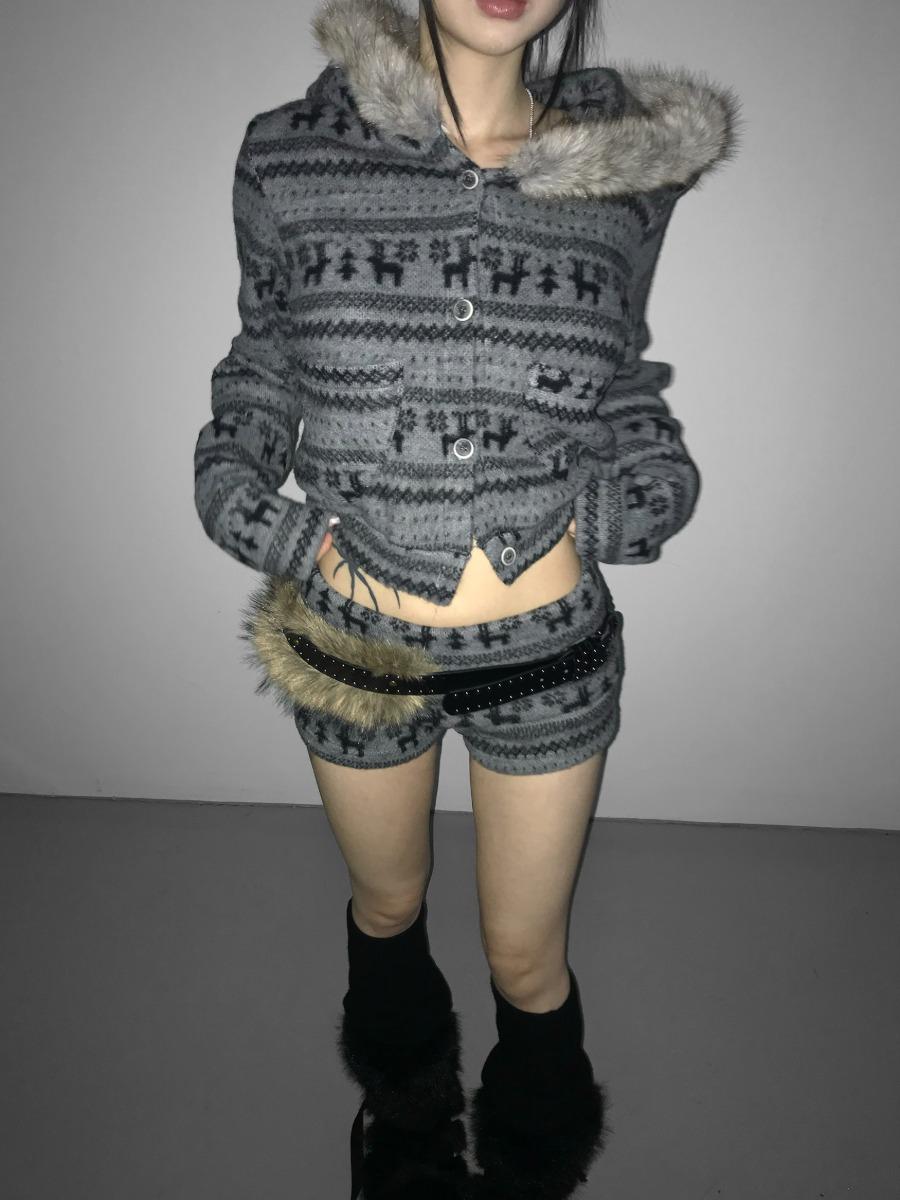 reindeer nordic fur hz(GREY)