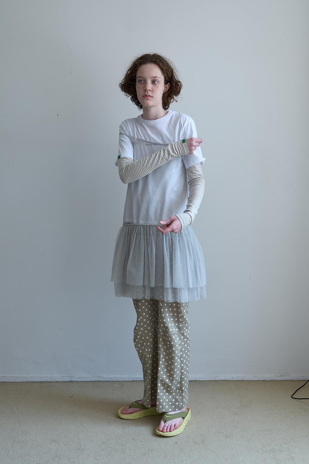 [05월 23일 예약발송]80. Shirring mini dot ops _ Grey