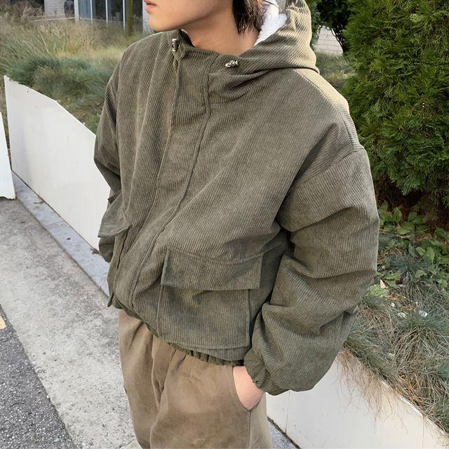 HT 코듀로이 골덴 후드 자켓 양털안감 투웨이 스트링 점퍼_(3color) 고퀄리티 겨울 아우터