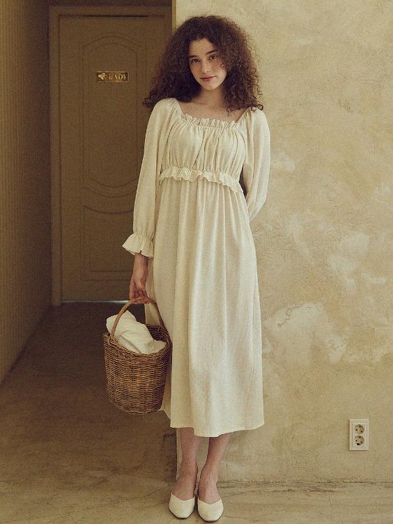 3954-BBFHO 릴리안 원피스 Cream