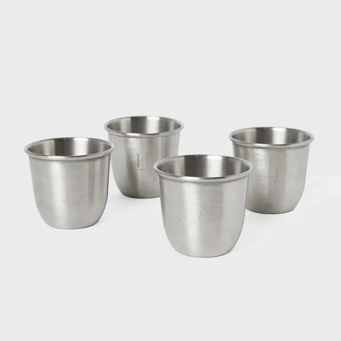 Portable Shot Cup Set Silver