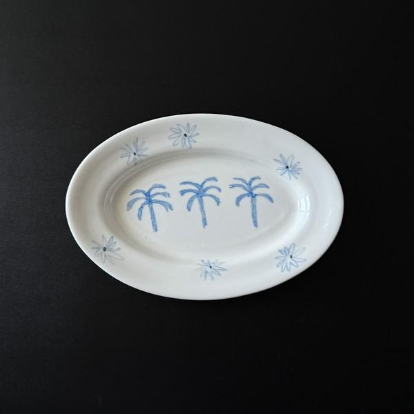 blue hawaii oval plate