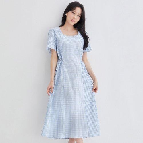 스퀘어넥 체크 롱원피스(2colors)_RMOWD37RTH