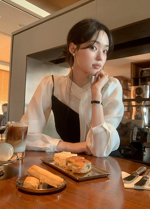 [하객룩/자체제작] 로앙 타이 블라우스