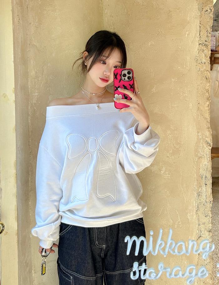 big ribbon off-shoulder mtm