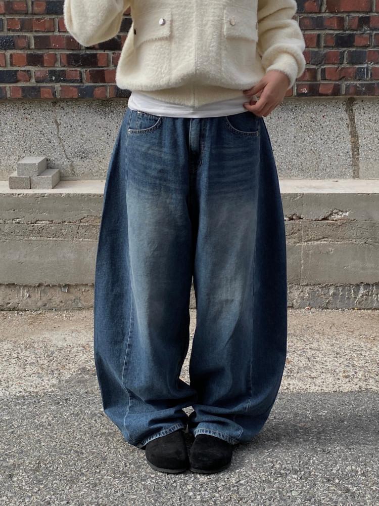문즈 터칭 벌룬 와이드 데님 팬츠 / 3 Color