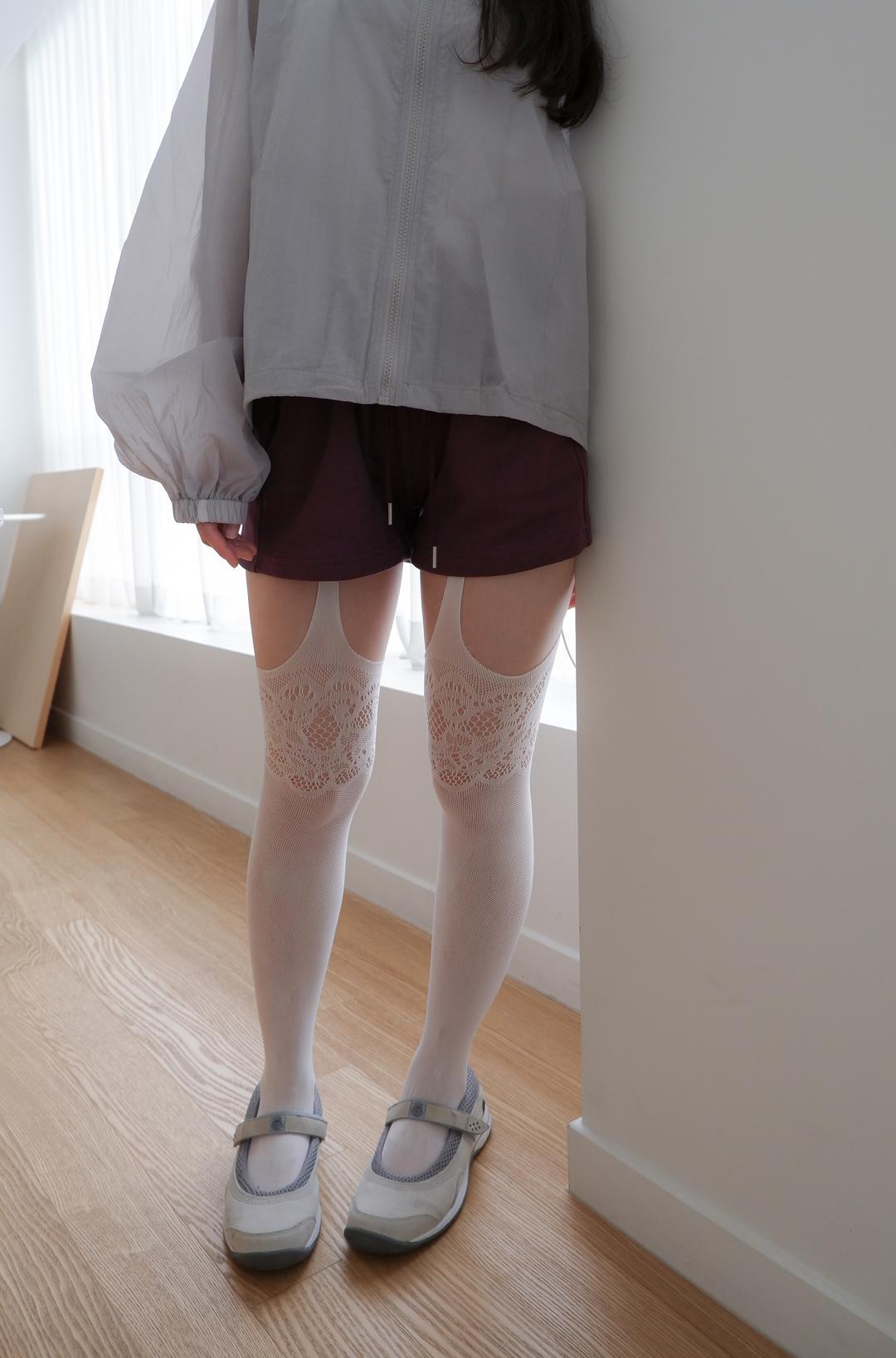 Lace garter stocking