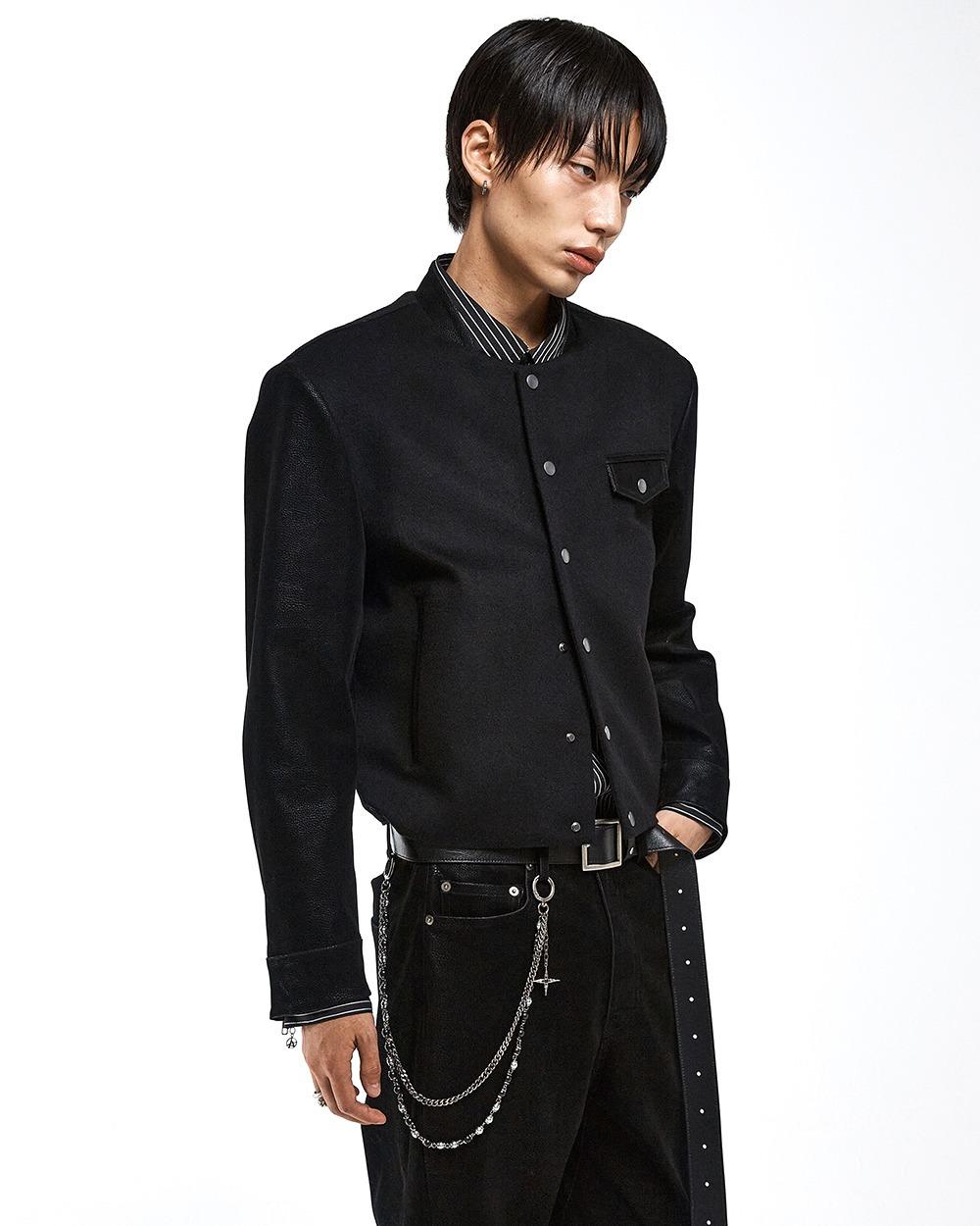 TAILORED VARSITY JACKET BLACK (WJ312)